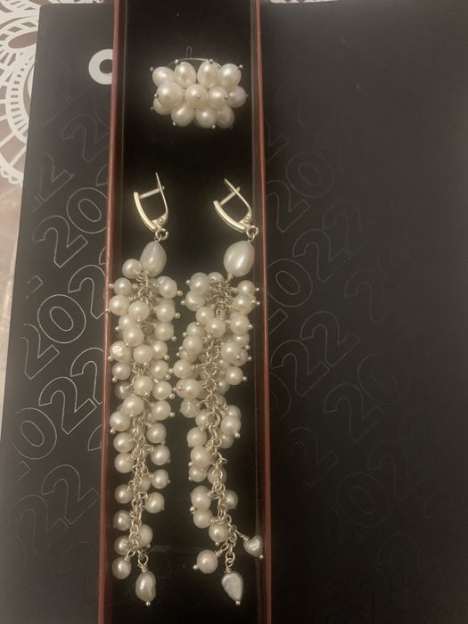 Набор с натуральным жемчугом