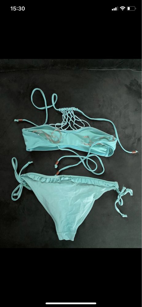 H&M pull&bear bikini stroj kapielowy M turkusowy niebieski zielony