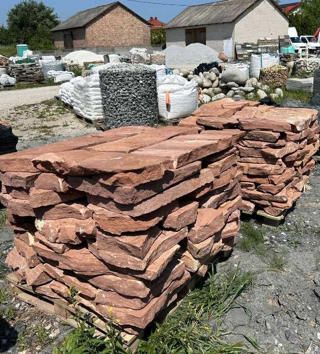 CZERWONY PIASKOWIEC - Płyta Ogrodowa Kamień Ścieżkowy, Kamień na Taras