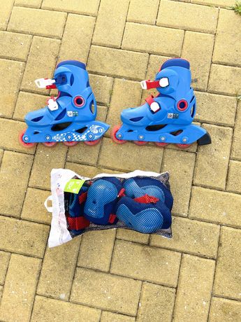 Patins/Proteções para patins de Criança PLAY3 Azul Vermelho