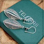 Filigranowe kolczyki Telkari łuska – Srebro 925