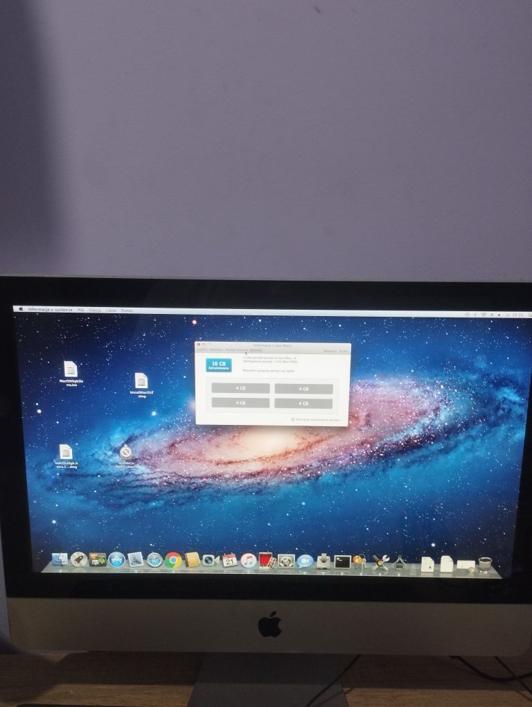 iMac  21 cali. 16 bg ram. procesor  i5