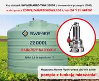 Zbiornik Nawóz Płynny 22000 SWIMER + pompa + wąż 6 m GRATIS! Jedwabno