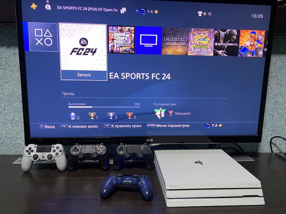 PlayStation 4 pro 1tb офіційна не взломана, 500 ігор+ на аккаунті