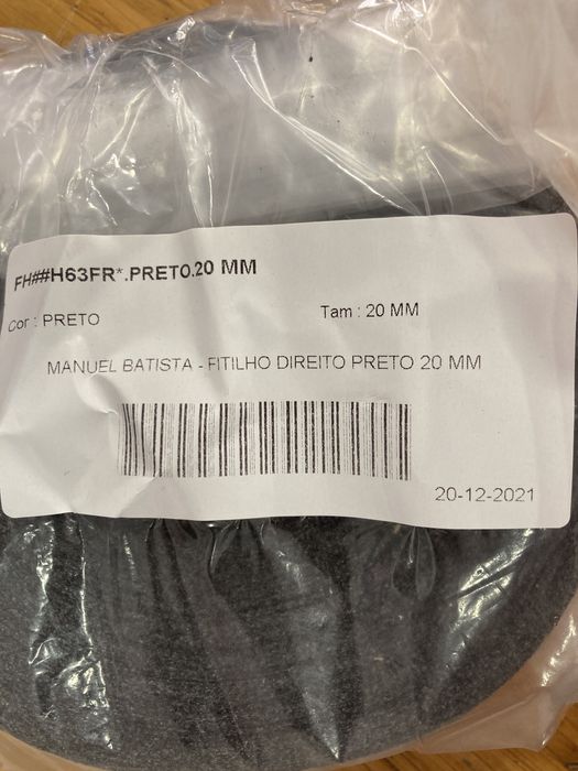 Entretelas fitas bainhas 20mm 1600mt - Novo