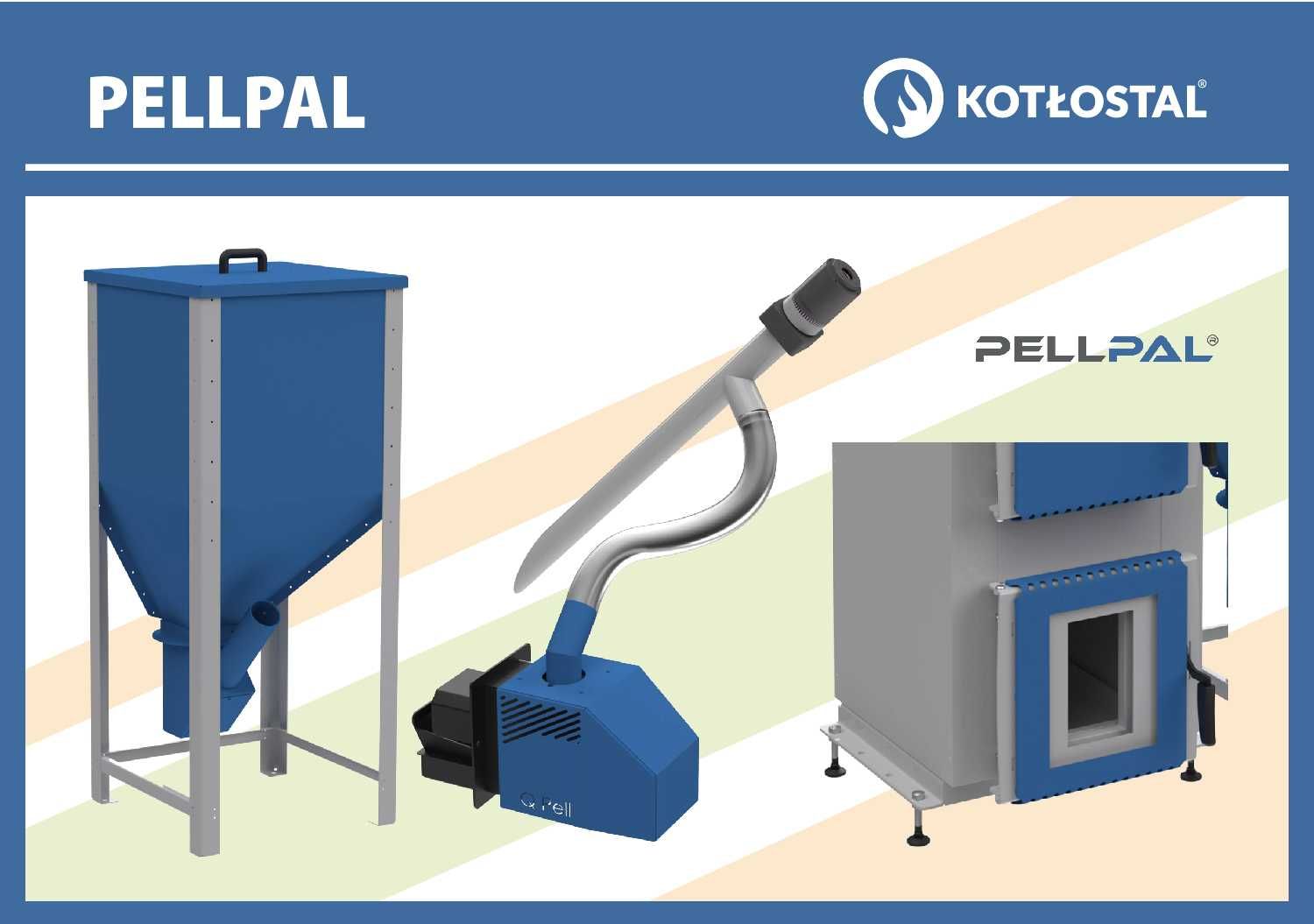 Kocioł PELLPAL na pellet o mocy 24 kW - 5 Klasa - sterownik LCD