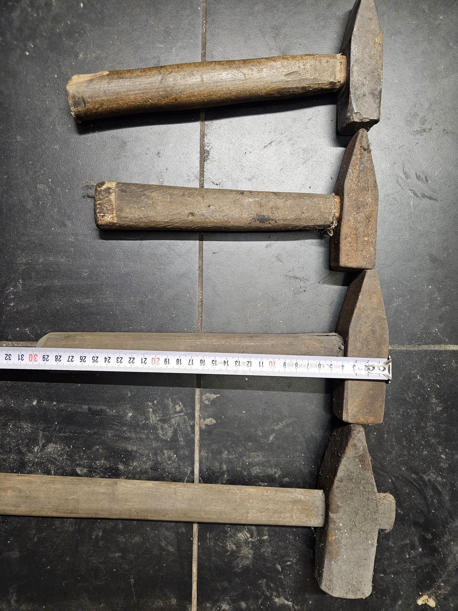 Młotek młotki prl Stare 4szt 30cm 1000g okolo