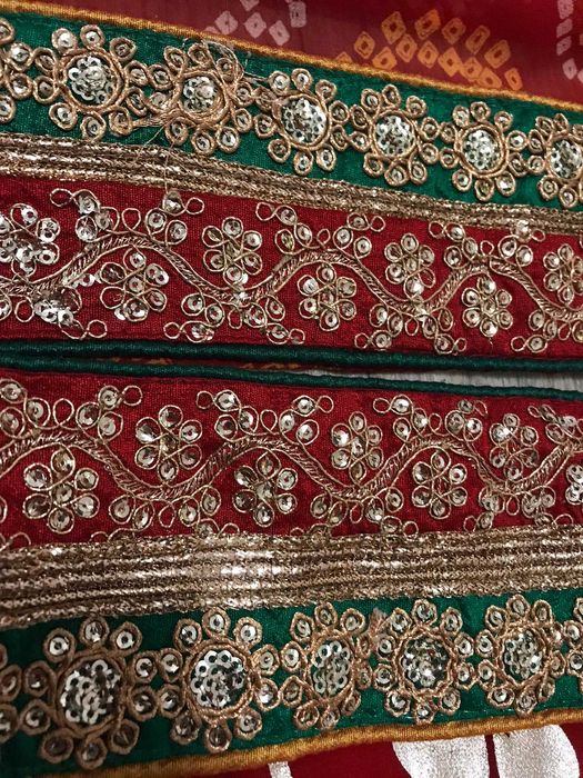Сари Индия шикарное расшито серебряной нитью и паетками 5,55х1,10м