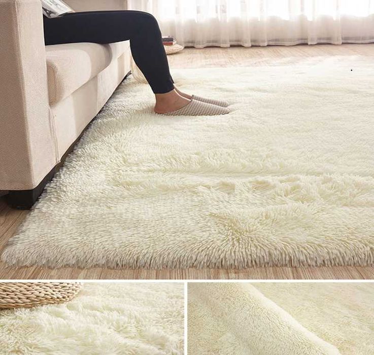 NOWY Pluszowy Dywan Shaggy Puszysty Mięki 200x300 Futrzany Prostokąt