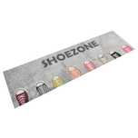 vidaXL Dywanik kuchenny, wzór Shoezone, 45x150 cm, aksamitny