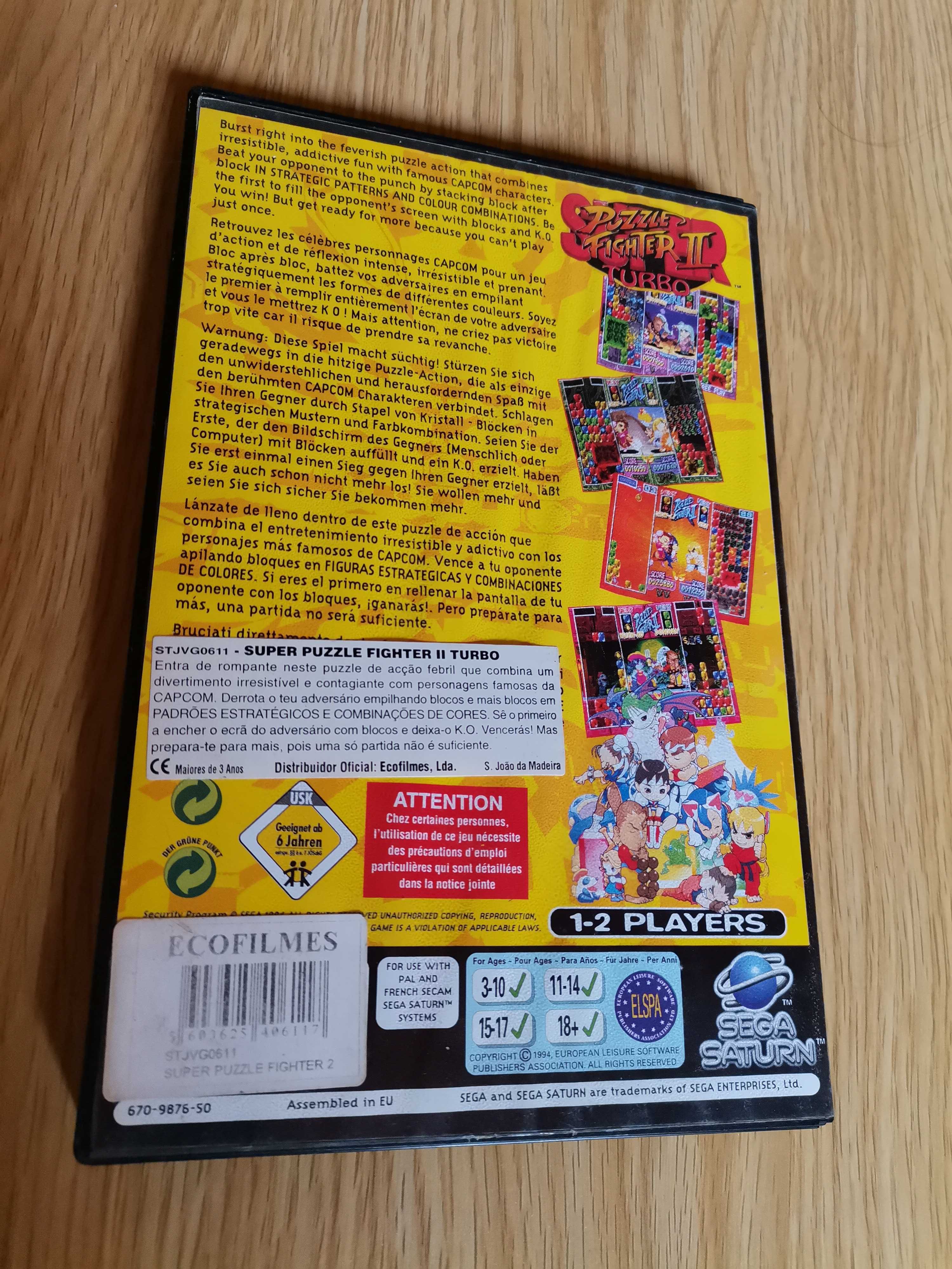 Jogo consola Sega Super Puzzle Fighter II