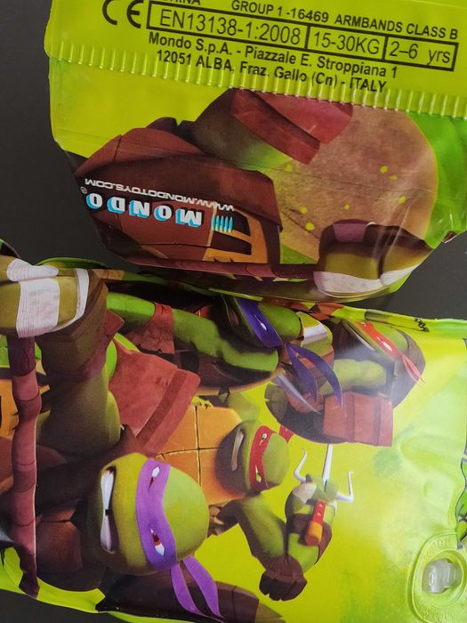 Abraçadeiras de piscina (bóias) das tartarugas Ninja