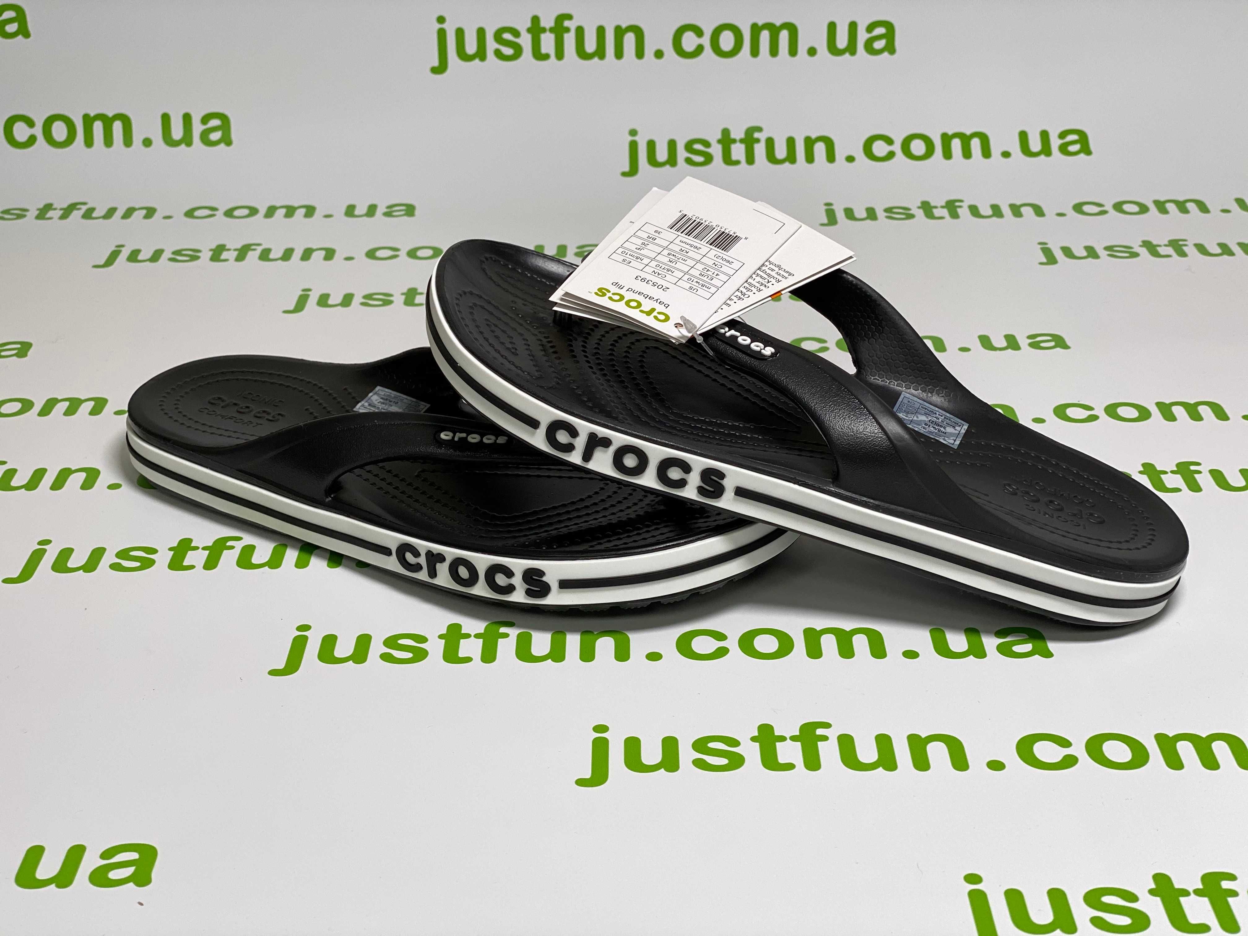 Вьетнамки Crocs Bayaband Flip Black оригинал синие 36-44