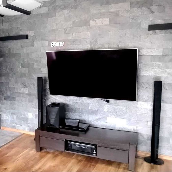 Płytki elewacyjne Kwarcyt Silver Grey naturalny 10x30x0,8-1,3 cm