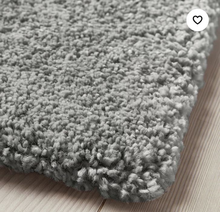 Tapete pêlo curto cinzento Ikea
