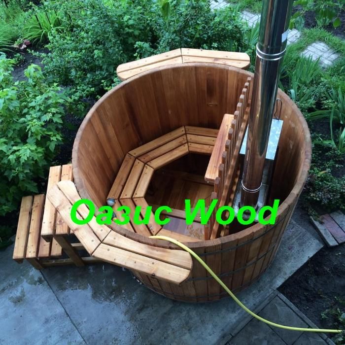 Офуро, японская баня, купель с печкой, фурако из ТЕРМОСОСНЫ. ОазисWood