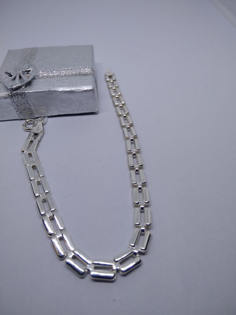 Srebrna prosta  bransoletka srebro 925 19,5 cm   117
