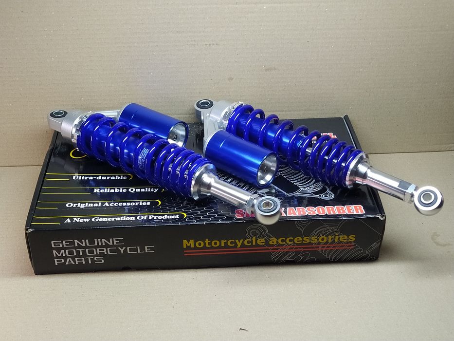Амортизатори задні мото з підкачкою 345мм (газомасляні) сині