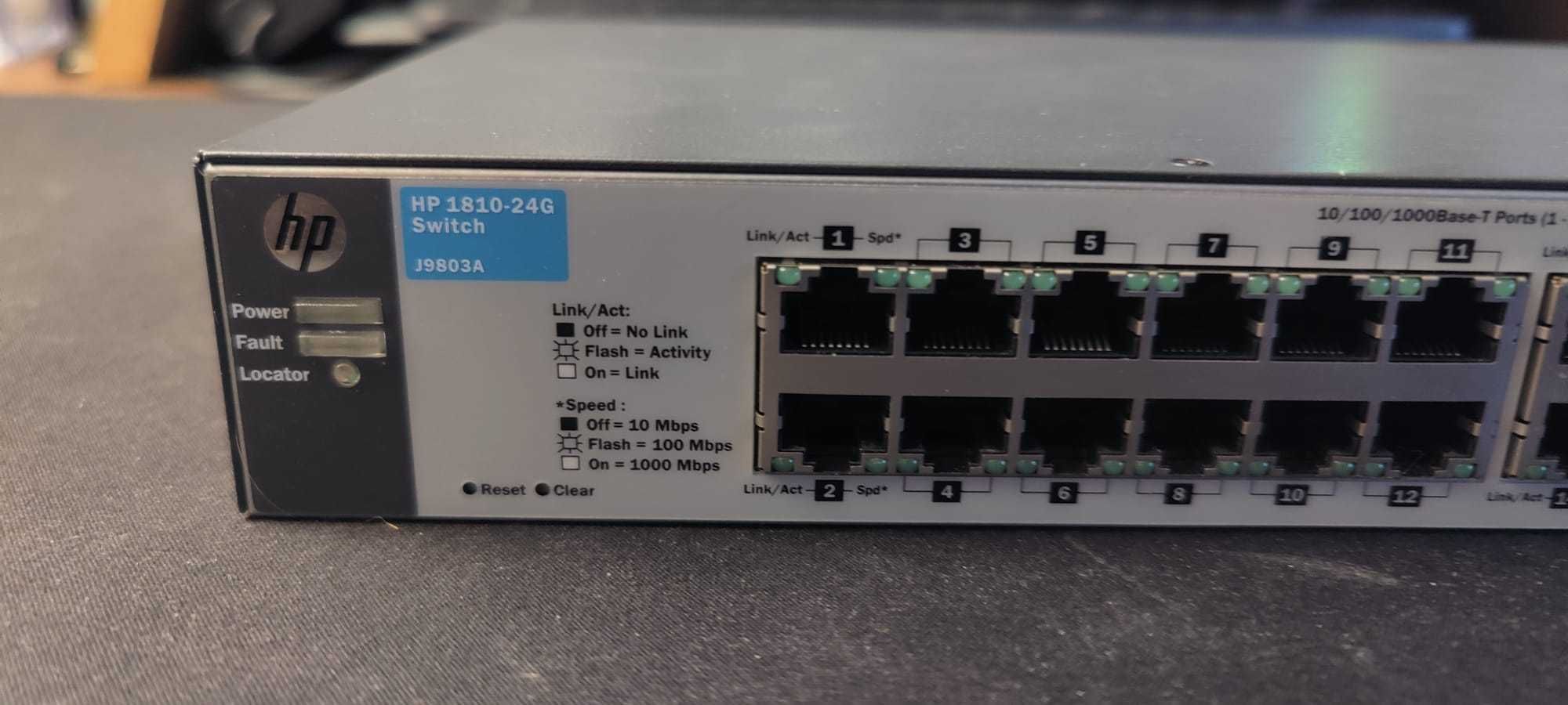 Przełącznik HP 1810-24G J9803A Gwarancja Life Time 24 port 1000TX 2SFP