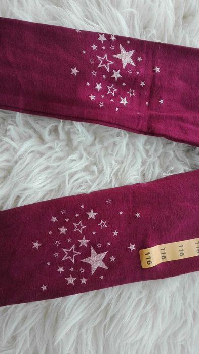 Długie getry (legginsy) Pepco w rozmiarze 110 dla dziewczynki - nowe