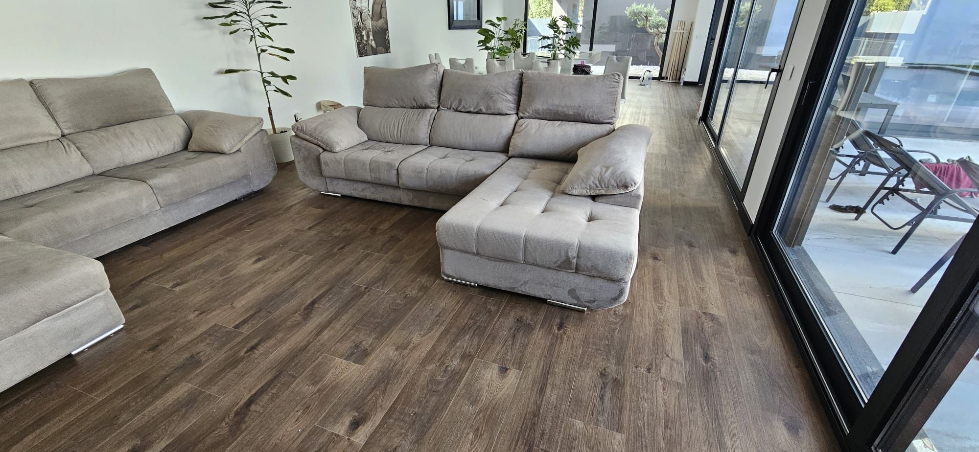 Sofás dois com chaise lounge