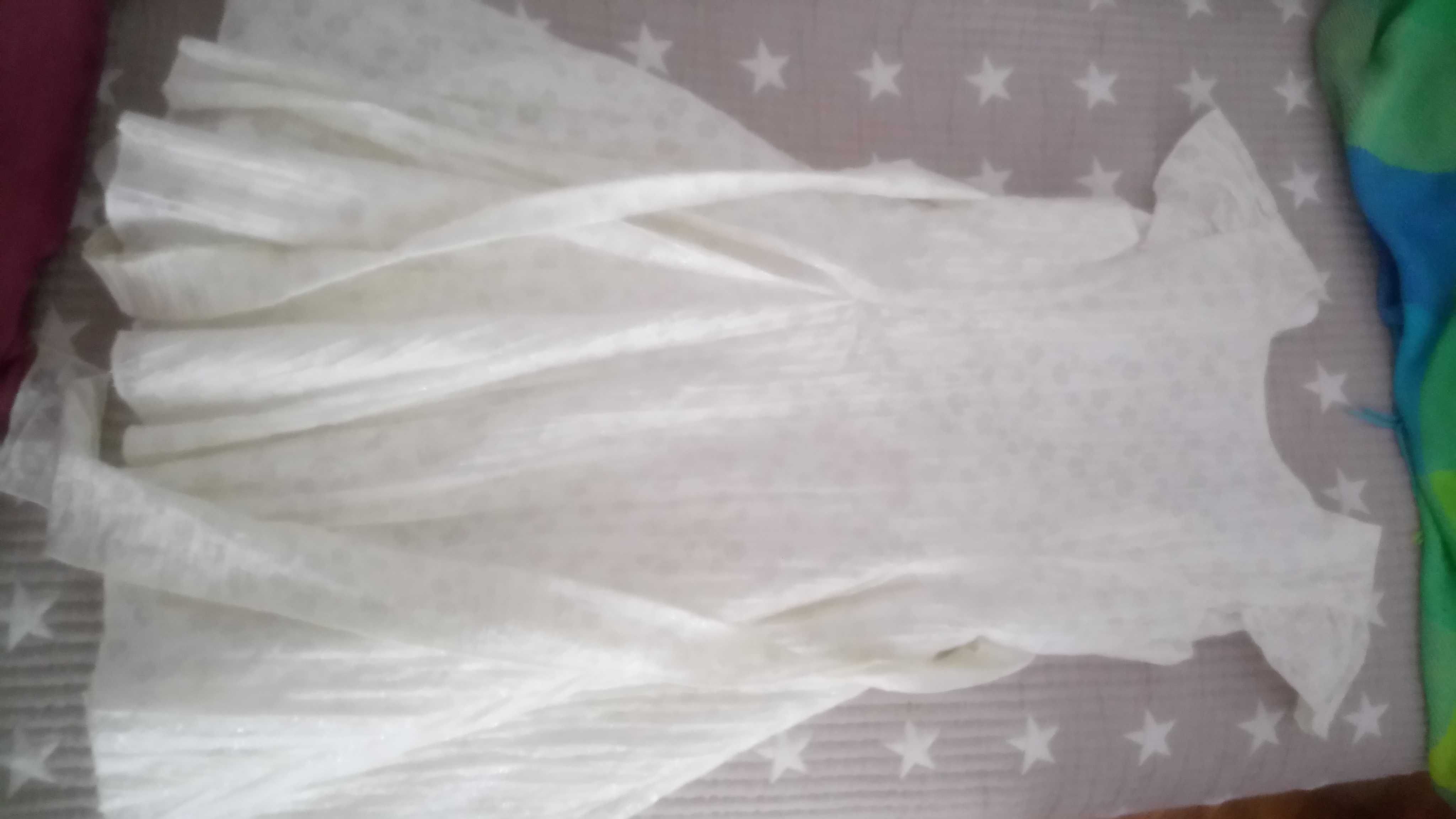 elegancka  sukieneczka ecru  na podszewce,  134