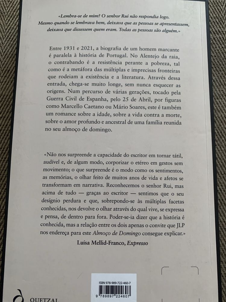 Almoço de Doningo, José Luis Peixoto