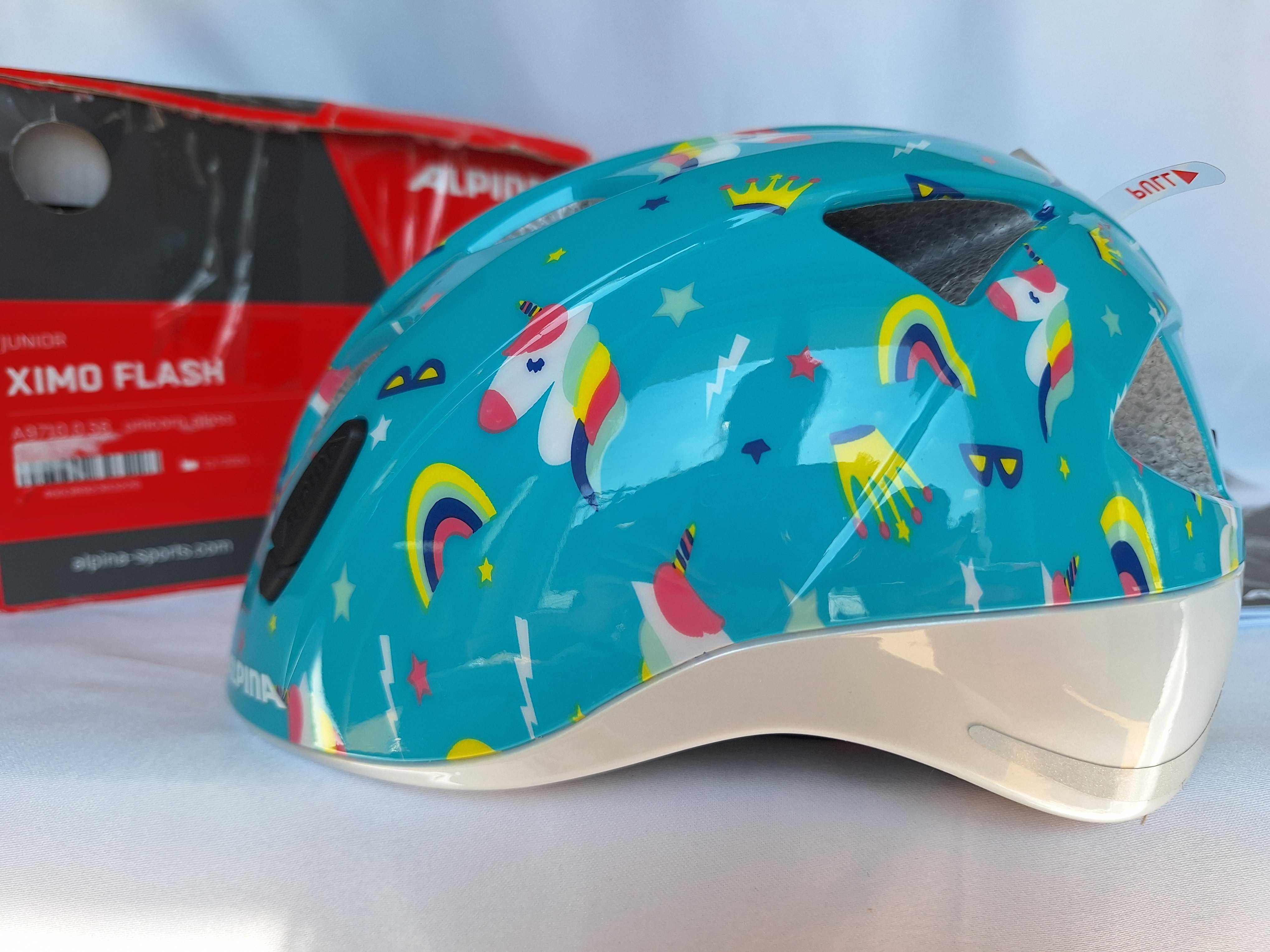 Kask rowerowy dziecięcy Alpina Ximo Flash Unicorn 45-49cm