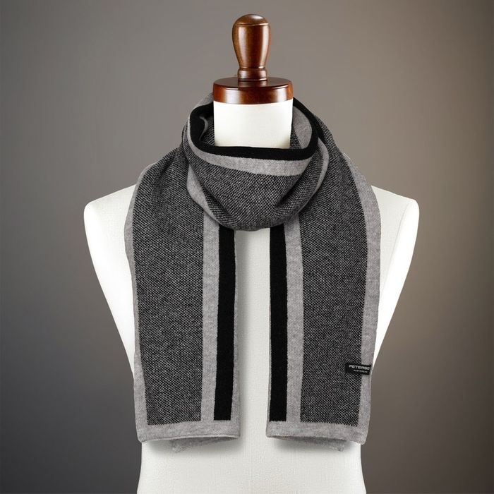 długi szal męski z geometrycznym wzorem - peterson