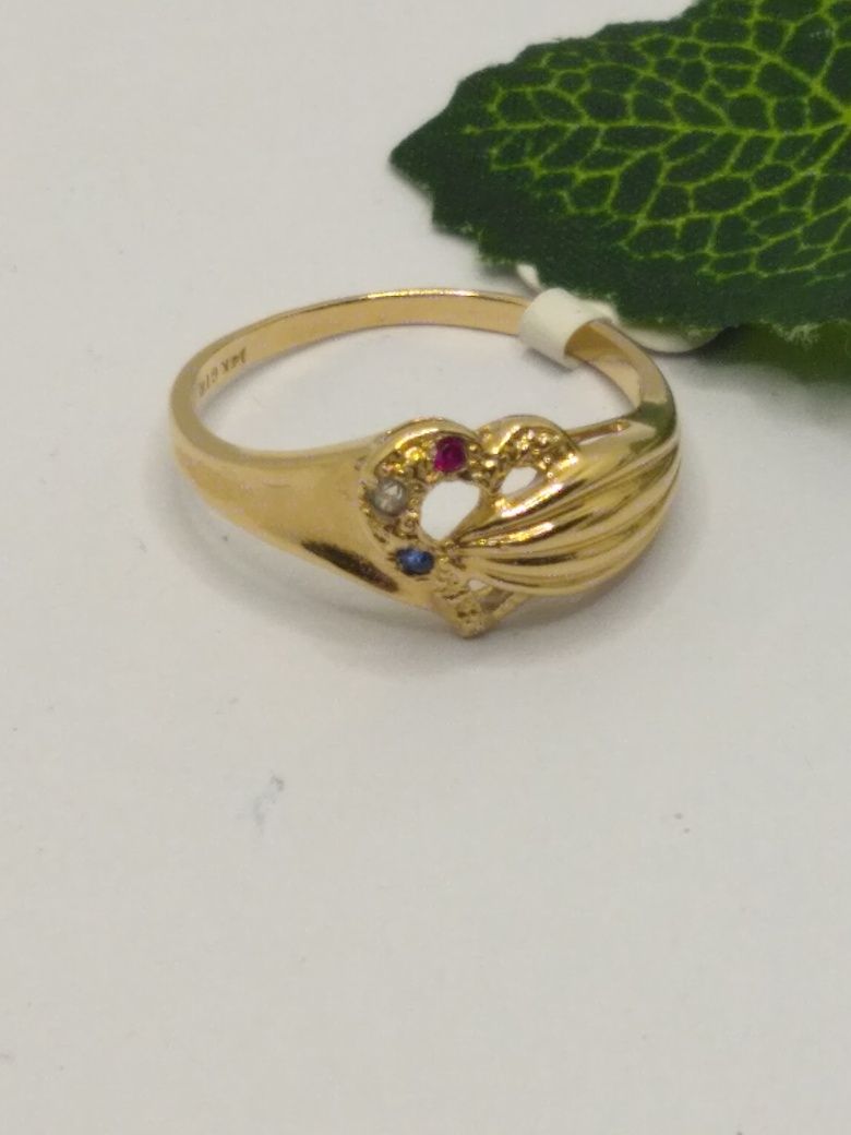 Złoty pierścionek serce, złoto 585 r.15