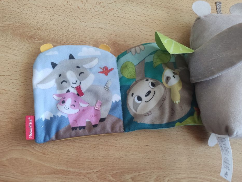 Miękka książeczka sensoryczna zwierzątka Fisher Price GJD37