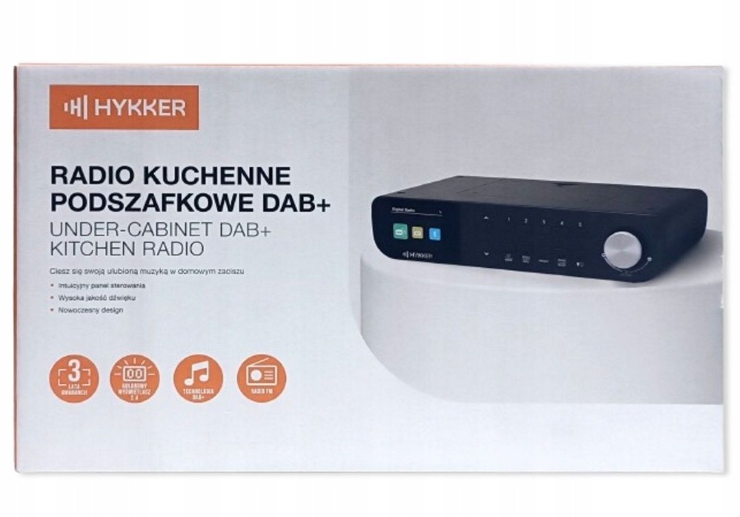 Radio kuchenne podszafkowe Bluetooth DAB+ - czarne