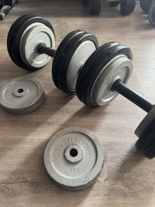 Musculação halteres supino cadeira romana barra