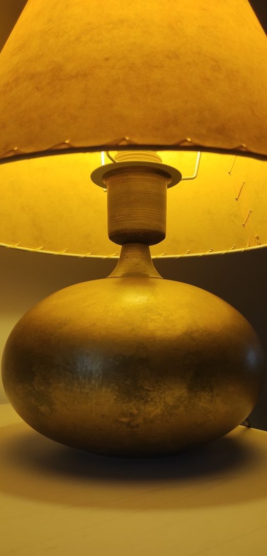 Nowa, ceramiczna, złota, piękna lampa