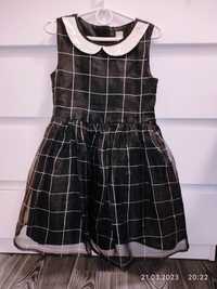 Нарядна чорна сукна для дівчинки на зріст 122см