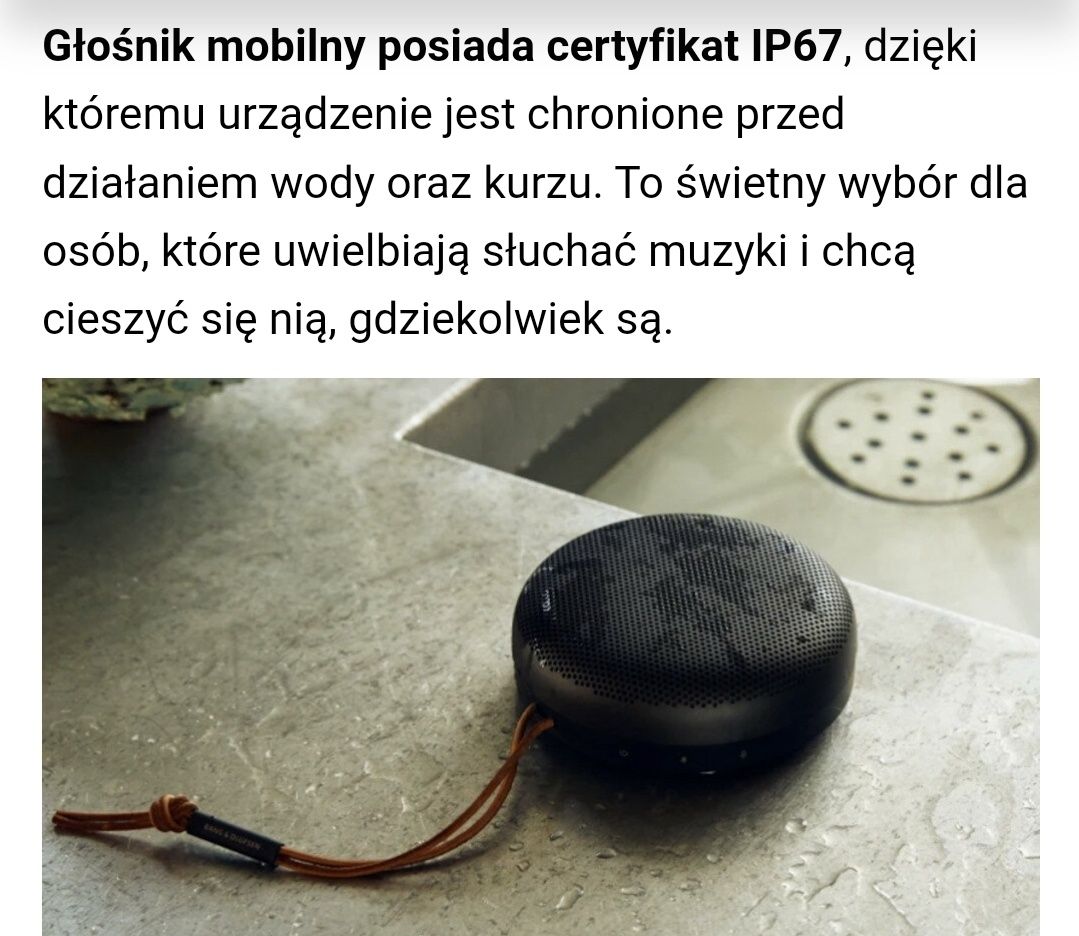 Nowy zafoliowany oryginalny głośnik BEOSOUND A1 2 generacji