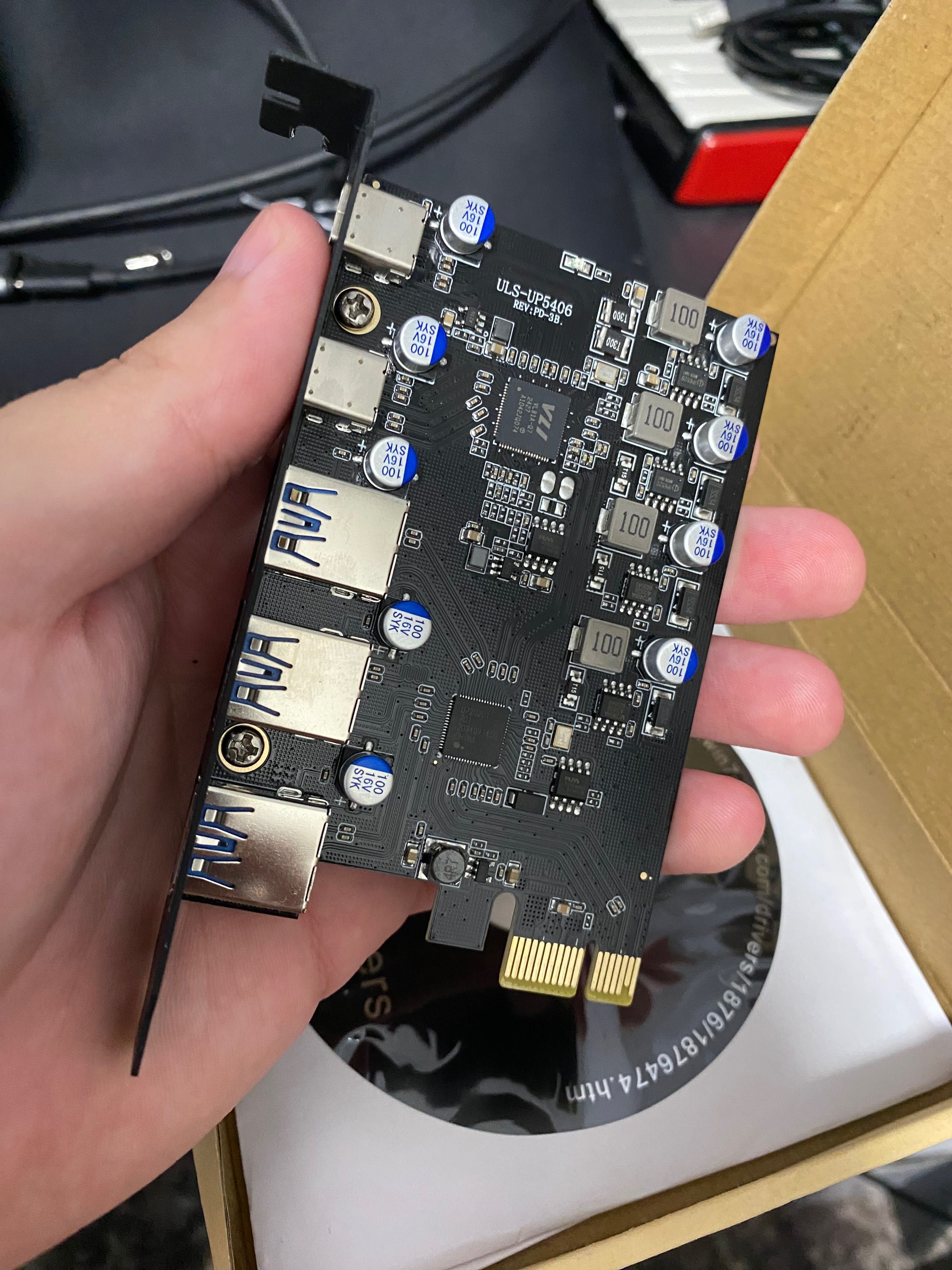 USB3.0 x4, USB Type-C x2 PCI ex плата расширения