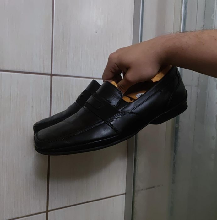 Buty obuwie 42 Mercedes mokasyny czarne czarne włoskie letnie premium