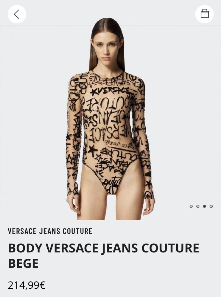 Body versace jeans couture - tamanho M