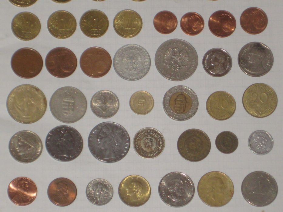 Монета набор 58шт Коллекция страны мира разных годов