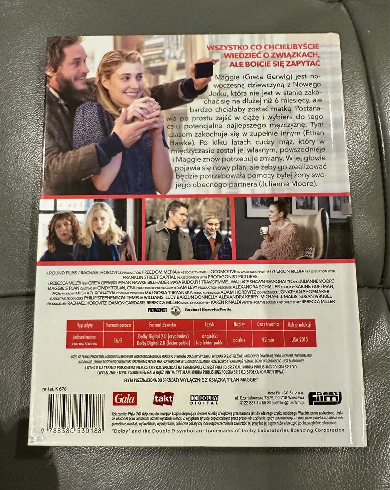 Film DVD Plan Maggie plus ksiazeczka PL lektor lub napisy komedia rom