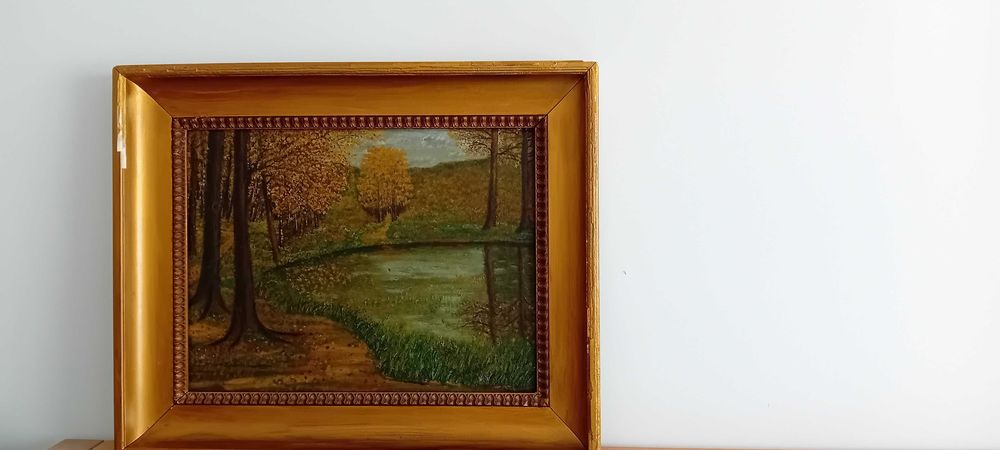 Quadro Antigo! Pintura original óleo sobre platex!