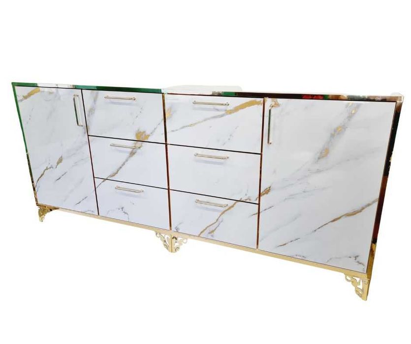 Ekskluzywna komoda Glamour 200cm model GLAV GOLD - producent