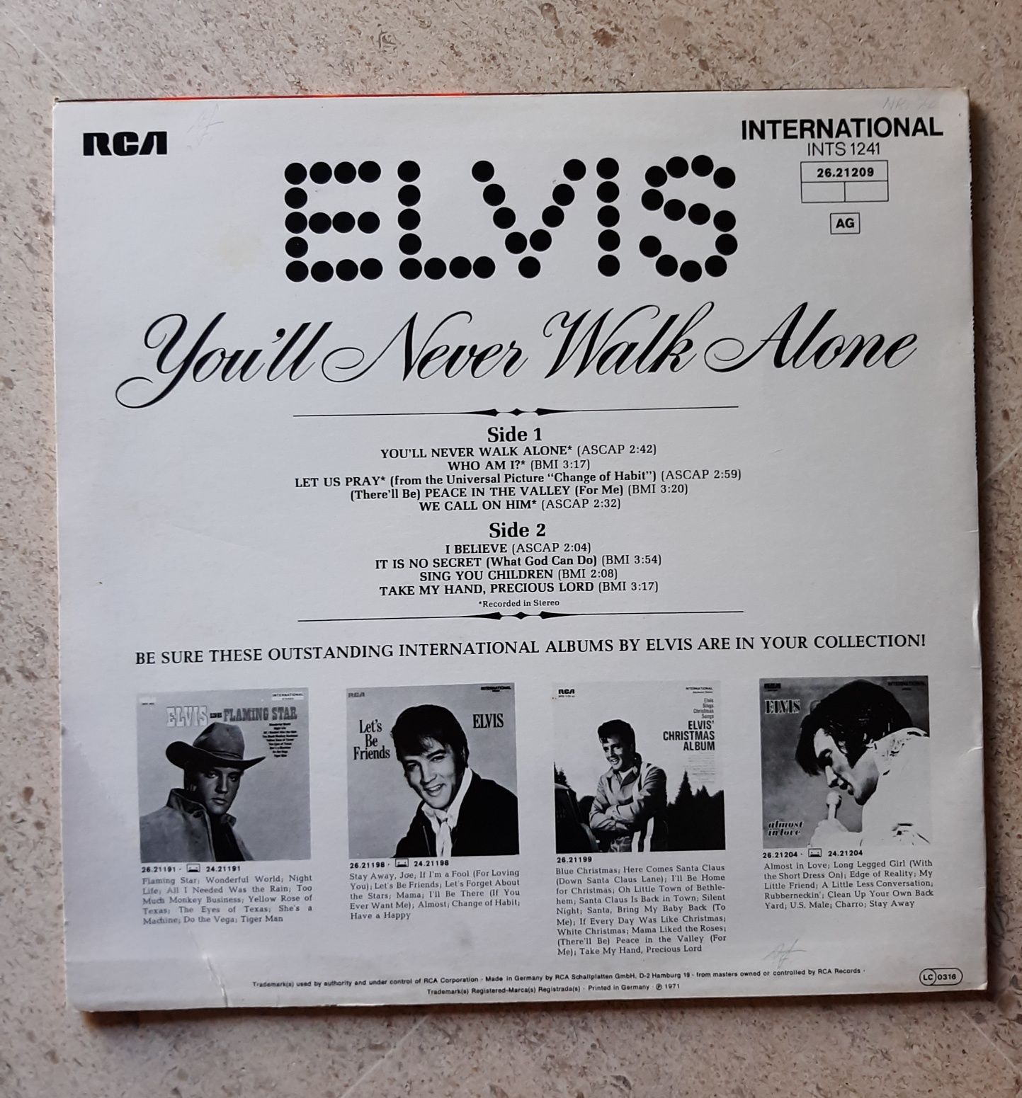 Elvis, "You'll Never Walk Alone"