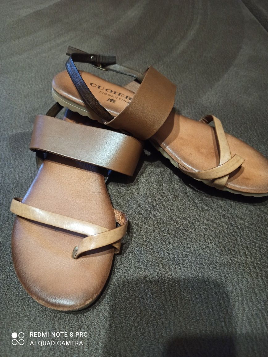 Босоніжки сандалі 38 р 24.5 см шкіра Італія