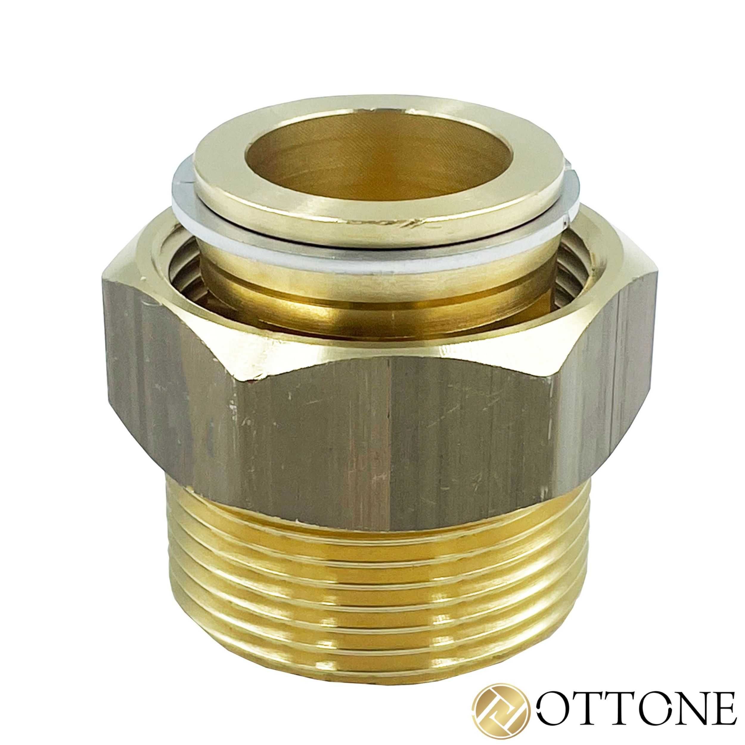 Śrubunek Równoprzeplotowy Mosiężny Prosty 1'' X 1'' Gw Gz Ottone