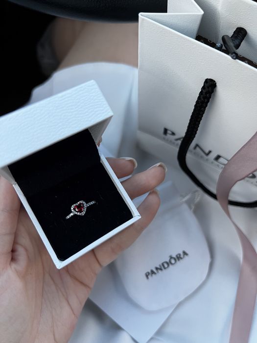 Кільце Пандора срібло s925 «Червоне серце» з біркою