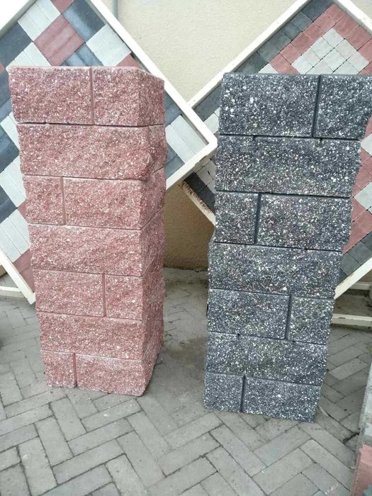 Модульні колоті блоки; Рваний блок; Паркан з колотого каменю