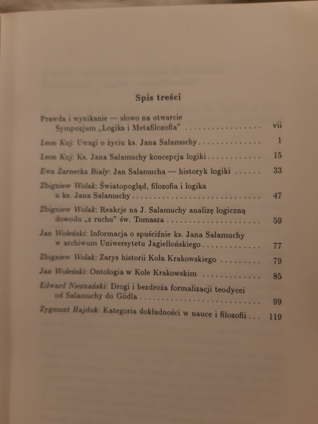 Logika i metafilozofia, pod redakcją Zbigniewa Wolaka