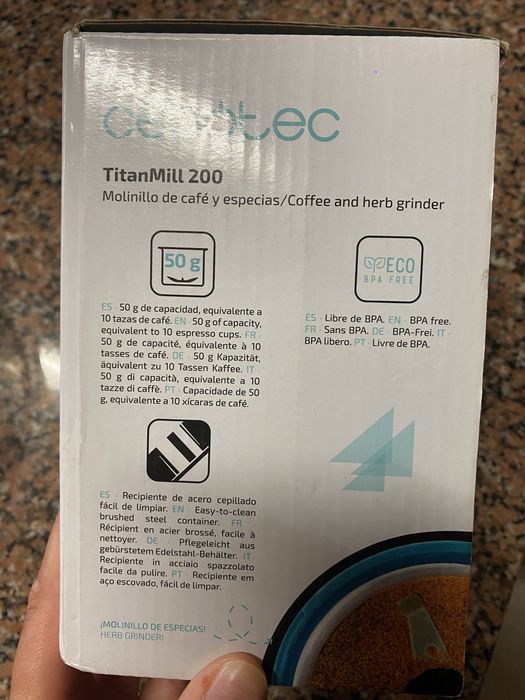 Moedor de café e especiarias